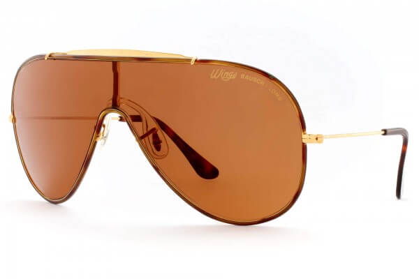 RAY BAN WINGS BAUSCH & LOMB GOLD SUNGLASSES 80S