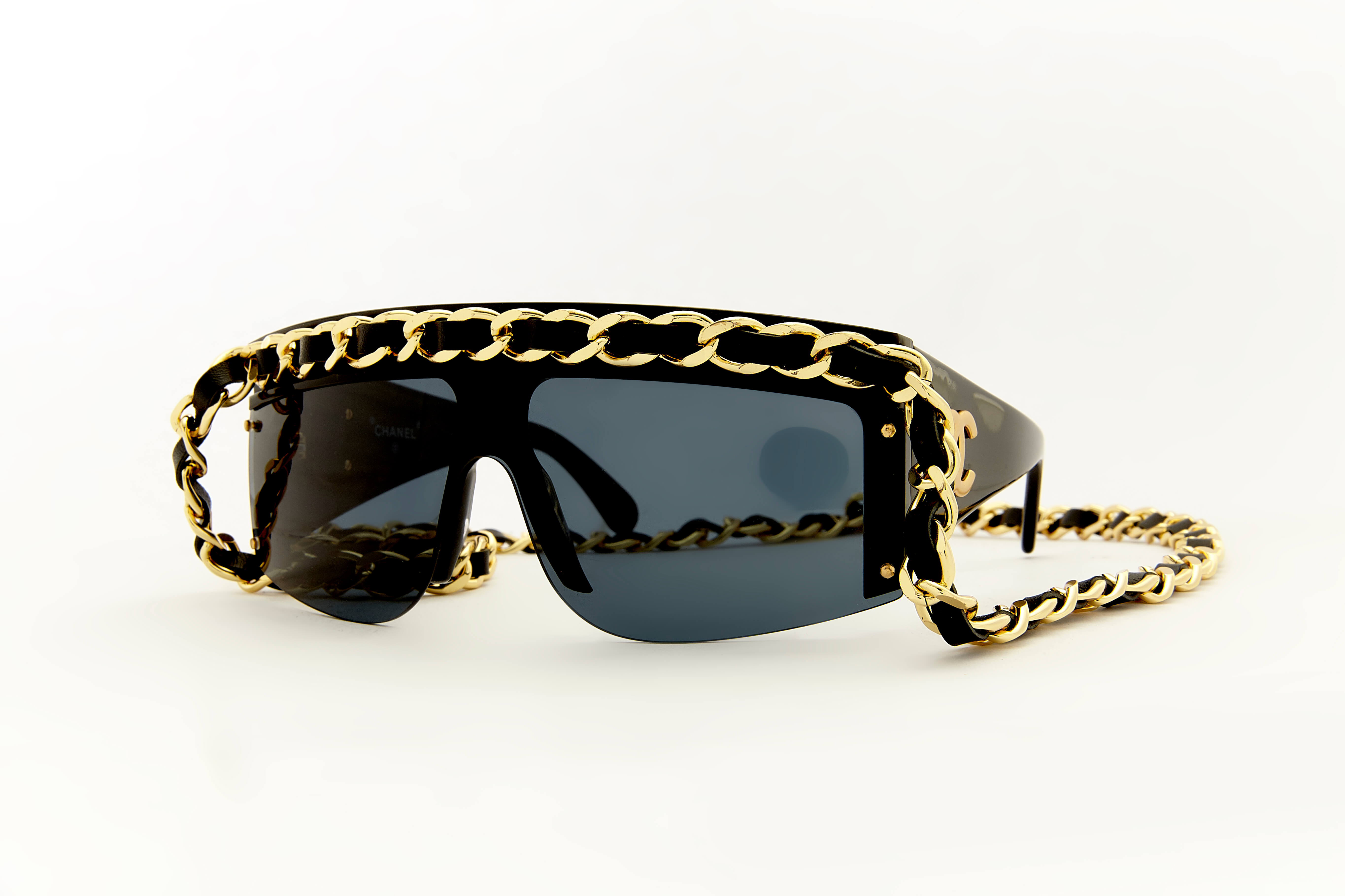 Chanel Rare Vintage Runway Chain Sunglasses