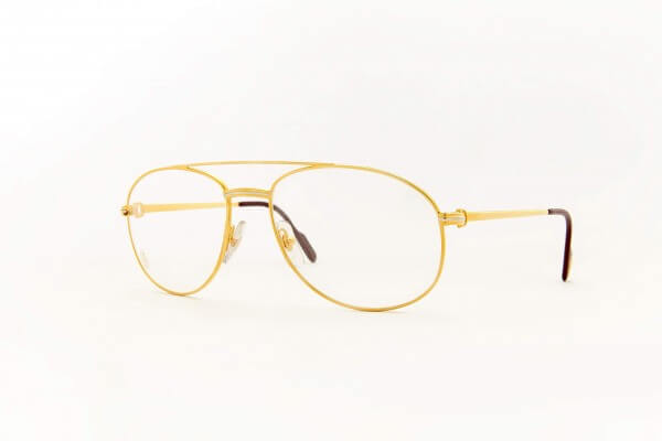 CARTIER DRIVER 22KT GOLD PLATED VERY RARE DESIGNER GLASSES 90S